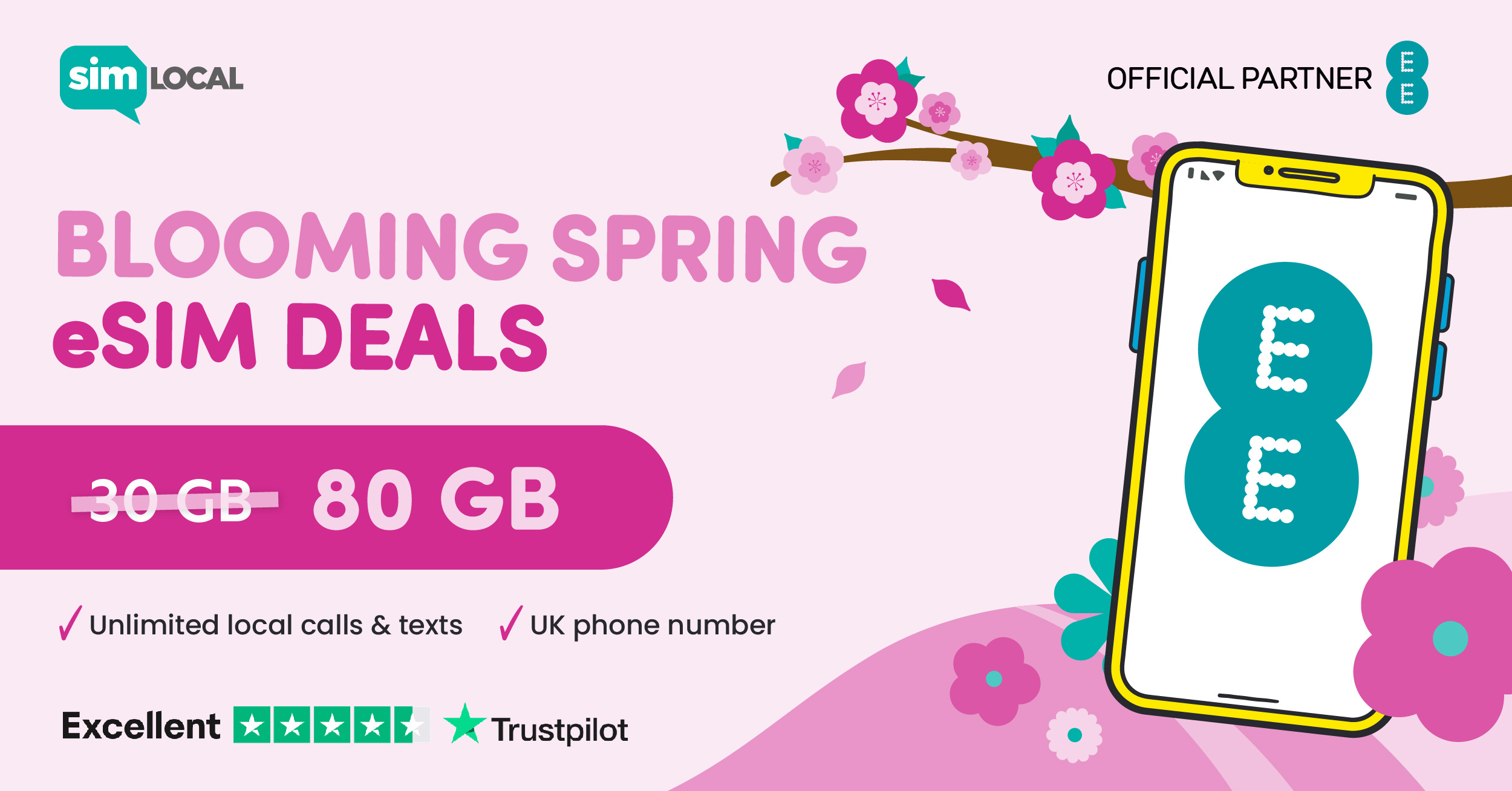 Ofertas de primavera de EE y Sim Local en el Reino Unido
